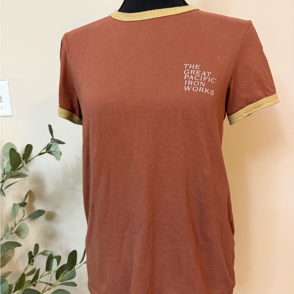 Patagonia Pacific Iron Works Rust Brown Short Sleeve Tee